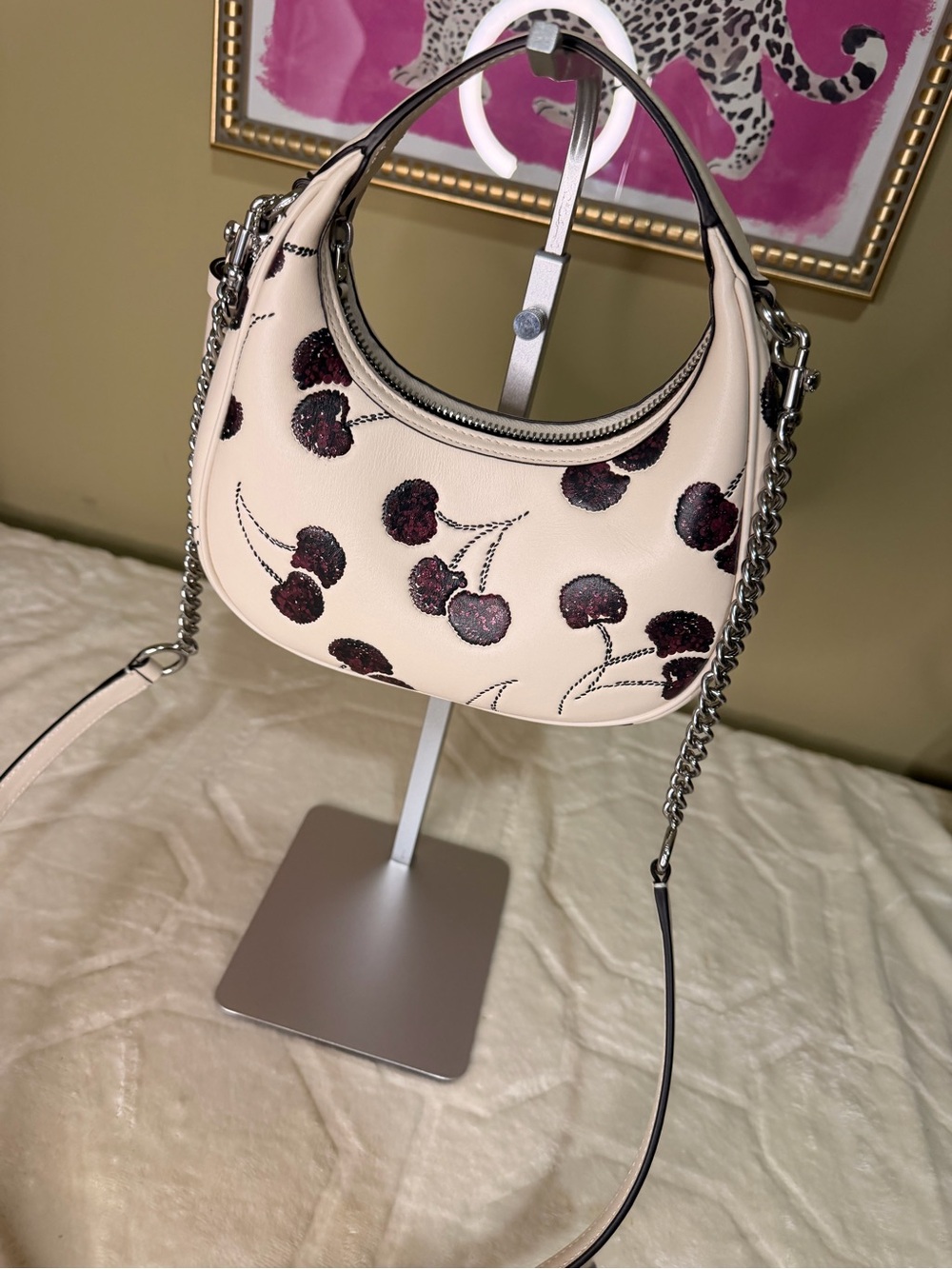 Coach Carmen Mini Crossbody Bag With Cherry Print NWT - Picture 4 of 16